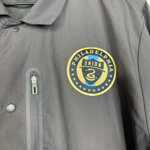 Adidas Philadelphia Union Soccer Button Up Windbreaker Jacket Medium - Picture 8 of 11